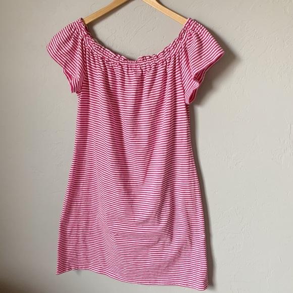 Vineyard Vines Stripe Off Shoulder Slub Knit Dress - Picture 5 of 13